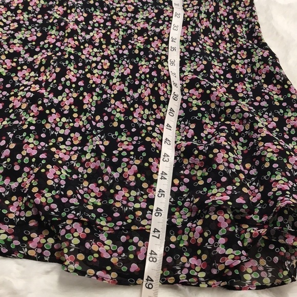 Talbots 👗 Women’s  100% Silk Floral Maxi Dress with Ruffled Hem Size 6 👗 - Picture 10 of 11